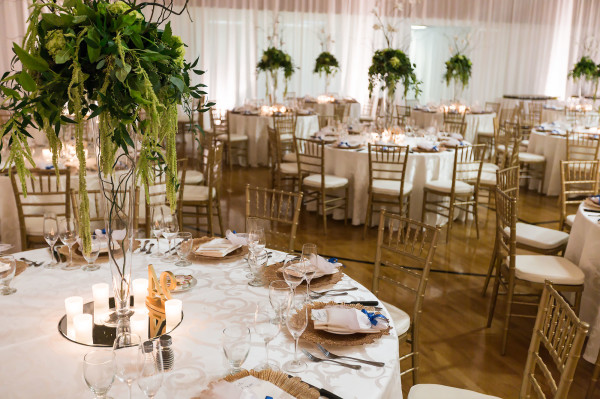 Vancouver's Hellenic Centre looking stunning with gold chiavari chairs and specialty decor by "Only the Best"